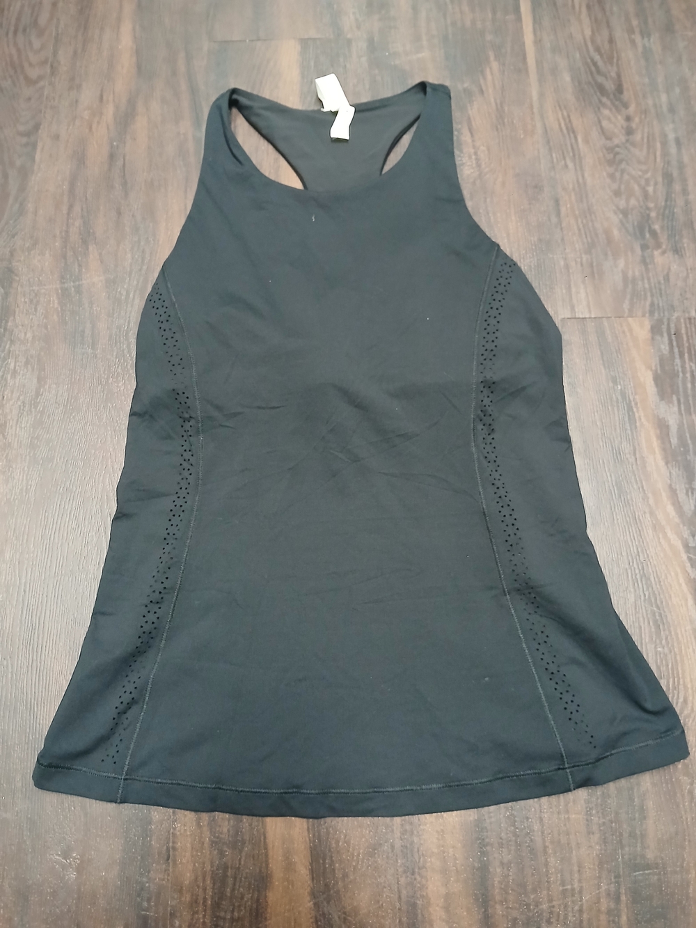 lululemon athletica Black Racerback Tank with Perforated Side Panels